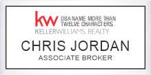 White Executive Name Badge