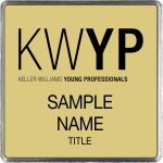 Square Executive Gold Name Badge