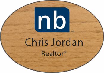 Alder Wood Oval Name Badge