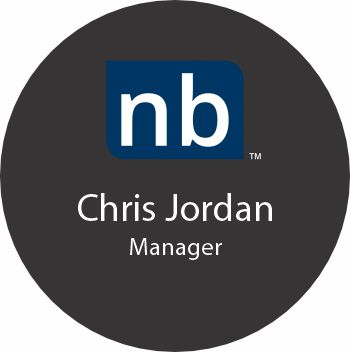 Black Circle Name Badge