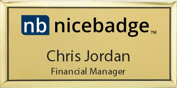 Gold Executive Name Badge