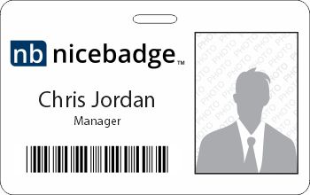 Horizontal Photo ID Name Badge
