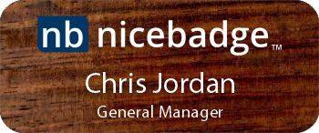 Rosewood Name Badge