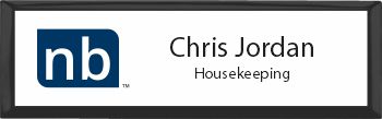 Small Black Executive Name Badge