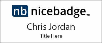 Standard White Name Badge