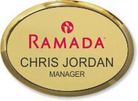 Gold Oval Executive Name Badge