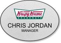 Custom Shaped Oval Name Badge