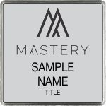 Square Executive Silver Name Badge