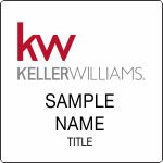 Standard White Square Name Badge