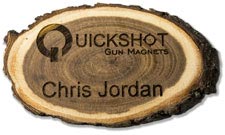 Log Wood Name Badge