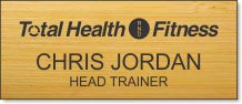 Standard Light Wood Name Badge